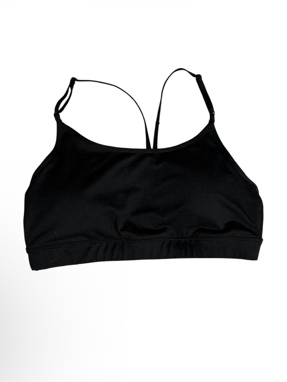 Ideology black racer back padded bust sports bra size M
